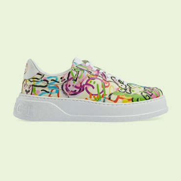 Gucci graffiti print platform sneaker 727832 AABKS 9250