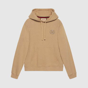 Gucci Cotton Jersey Hooded Sweatshirt In Light Camel 756649 XJF27 2184