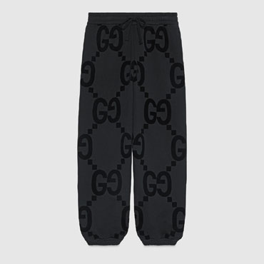 Gucci GG Flocked Print Cotton Fleece Sweatpant 768502 XJF37 1868