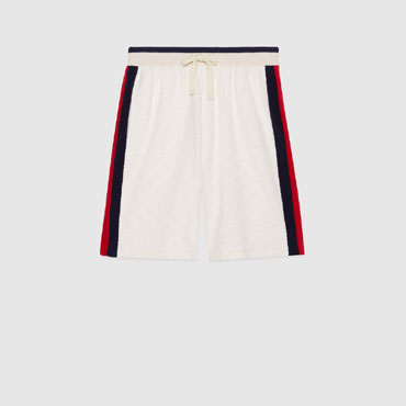 Gucci GG Cotton Terry Cloth Shorts With Web 768568 XJF4E 9381