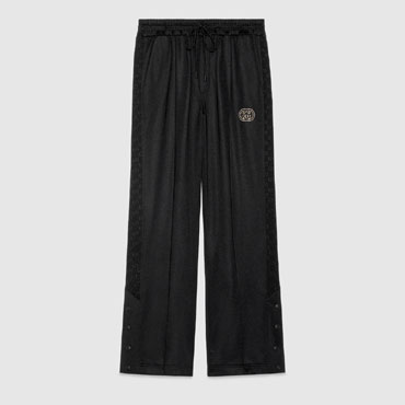 Gucci Technical Jersey Track Pant In Black 768619 XJF4A 1043