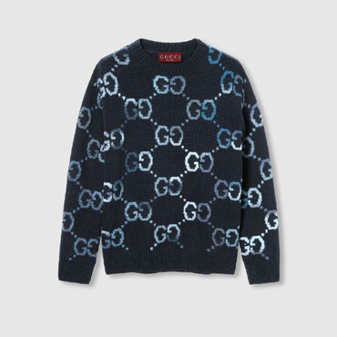 Gucci Wool Sweater With GG Intarsia 770509 XKDSJ 4735