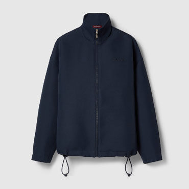 Gucci Acetate Gabardine Bomber Jacket In Dark Blue 783769 Z8BS3 4440