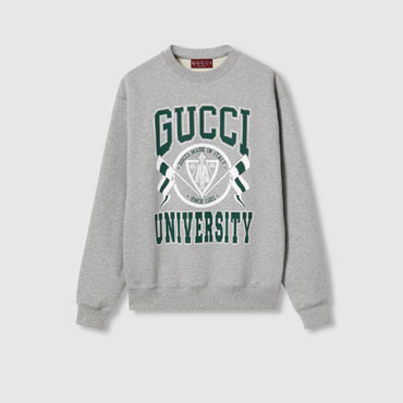 Gucci Cotton Jersey Printed Sweatshirt In Grey 784413 XJGU7 1230