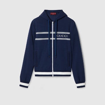 Gucci Technical Jersey Hooded Sweatshirt 787939 XJGJ5 1010