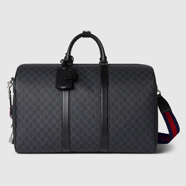 Gucci GG Duffle Bag In Black GG Supreme 792075 FADJA 1042