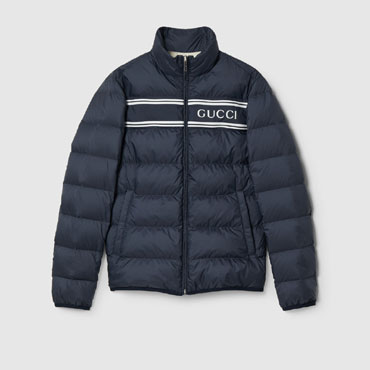 Gucci Nylon Puffer Jacket In Navy 794821 Z8BTA 4215