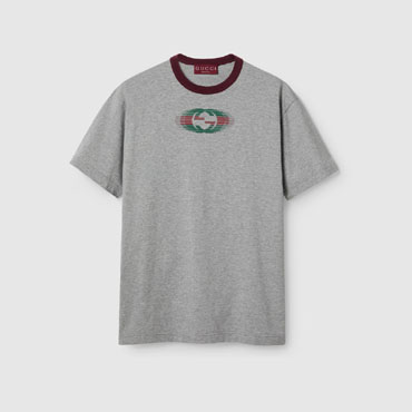 Gucci Cotton Jersey T-shirt In Grey 795957 XJGQ6 1230