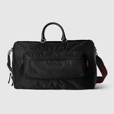 Gucci Large Duffle Bag In Black Nylon 802094 FADUL 1066