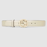 Gucci Leather belt with interlocking G 370543 AP00G 9022