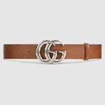 Gucci Leather belt with double G buckle 406831 CVE0N 2535