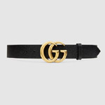 Gucci Leather belt with double G buckle 406831 DJ20T 1000