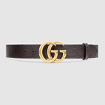 Gucci Leather belt with double G buckle 406831 DJ20T 2145