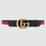 Gucci Sylvie Web belt with double G buckle 409416 HE2MT 9192