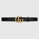 Gucci GG Marmont leather belt shiny buckle 414516 0YA0G 1000