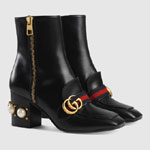 Gucci Leather mid-heel ankle boot 432060 DKHC0 1061