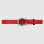 Gucci Leather belt with crystal Dionysus buckle 432142 AP0IN 6480