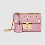 Gucci Padlock studded leather shoulder bag 432182 DLXDG 5867