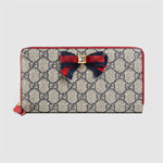 Gucci Grosgrain GG Supreme zip around wallet 435293 K2LOG 4069