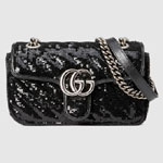 Gucci GG Marmont mini sequin shoulder bag 446744 9SYWP 1000