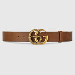 Gucci Leather belt with Double G buckle with snake 458949 CVE0T 2535