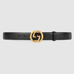 Gucci Leather belt interlocking G buckle 474345 CAO0T 1000