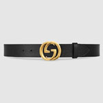 Gucci Leather belt interlocking G buckle 474347 CAO0T 1000