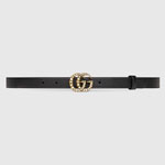 Gucci Leather belt with pearl Double G buckle 476342 AP0WT 8681