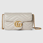 Gucci GG Marmont Super Mini Bag Light Grey 476433 DTDHT 1712