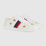 Gucci Ace sneaker with bees and stars 498205 AXWQ0 9098