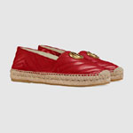 Gucci Chevron leather espadrille Double G 551890 BKO00 6433