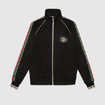 Gucci Technical Jersey Zip Jacket In Black 696802 XJEES 1152