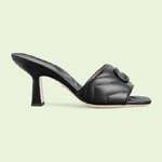 Gucci Double G mid-heel slide sandal 739133 BKO00 1000