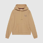 Gucci Cotton Jersey Hooded Sweatshirt In Light Camel 756649 XJF27 2184