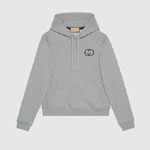 Gucci Cotton Jersey Hooded Sweatshirt In Gray 756649 XJFWA 1037