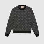 Gucci GG Wool Jacquard Sweater In Grey 761549 XKDK5 1230