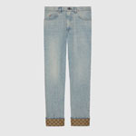 Gucci Washed Denim Pant With GG Turn Ups 774078 XDCTN 4452