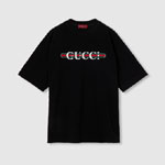 Gucci Printed Cotton Jersey T-shirt In Black 784361 XJGTE 1152