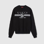 Gucci Cotton Jersey Printed Sweatshirt In Black 784413 XJGKQ 1152