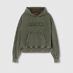 Gucci Embroidered Cotton Jersey Hooded Sweatshirt 787274 XJGUL 3240