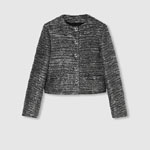 Gucci Striped Tweed Lame Jacket 789967 ZAQ9N 1138