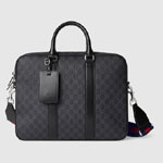 Gucci GG Supreme Briefcase With Strap In Black 792077 FADJA 1042