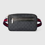 Gucci GG Belt Bag With Zip Pocket In Black GG Supreme 792094 FADJM 1043