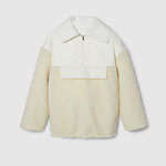 Gucci Wool Blend Fleece Zip Jacket In Ivory 792396 XJGSH 9692