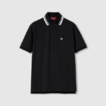 Gucci Cotton Polo Shirt In Black 795174 XJG16 1000