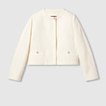 Gucci Wool Boucle Jacket In Off White 803857 ZARWV 9003