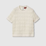 Gucci Wool And Lame Check Jacquard Top 811552 XKEDI 9237