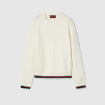 Gucci Wool And Cashmere Sweater With Web 813843 XKEI2 9257