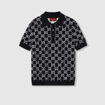 Gucci Reversible GG Wool Jacquard Polo Shirt 814273 XKEJP 1070