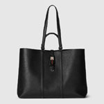 Gucci Large Tote Bag With Web In Black 816753 AAEF6 1042